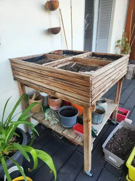 Jardinière sur roues