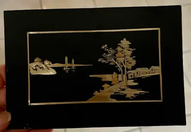 carte postale au fond de cadre