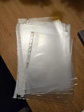 pochettes plastiques pour classeurs