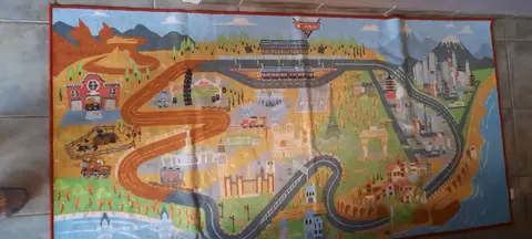 Tapis de jeu pour enfanfs "cars" 2m×1m