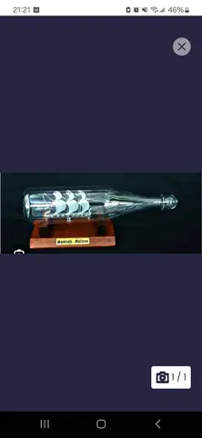 galion espagnol en bouteille de verre