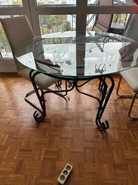 table à manger en verre