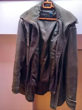 Manteau cuir homme.