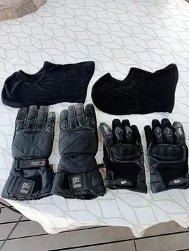 Gants moto + cagoules