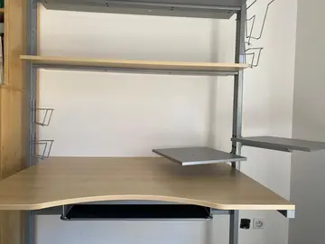 Bureau informatique acier/bois