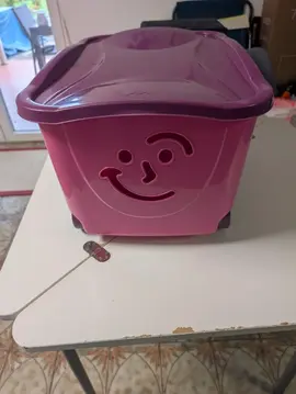 Bac à jouets sur roulettes