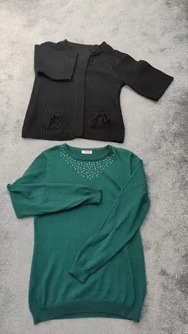 pull Damart à strass et gilet manche 3/4