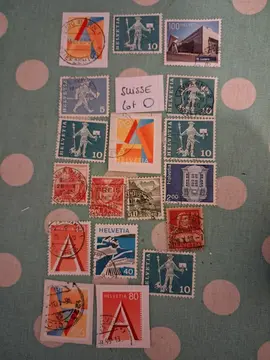 Lot O TImbres SUISSE