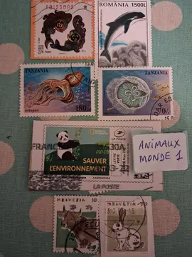 Timbres ANIMAUX MONDE 1