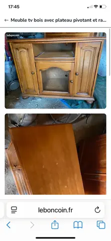 meuble tv avec plateau pivotant