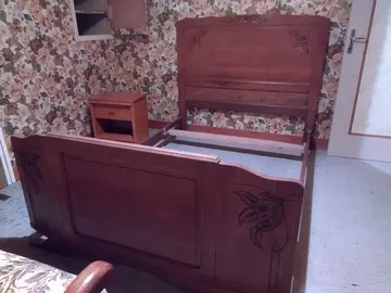 lit bois 2 personnes 140x190