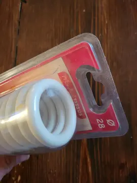 10 anneaux blancs pour tringle à rideaux