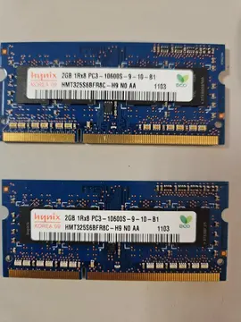 barrettes de RAM (2x2Go) pour ordi portable