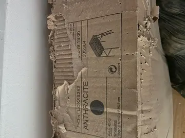 lit surelevé gris neuf