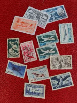 lot unique timbres poste aérienne