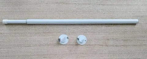 Tringle penderie extensible en métal blanc