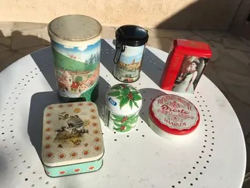 lot de 6 boîtes en métal