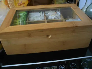 boîte à thé en bois