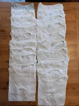 lot de 18 t shirts blancs 12 ans