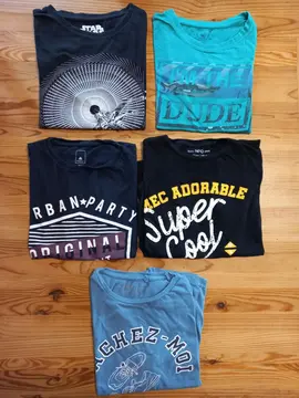 lot de 5 t shirts manches courtes 12 ans