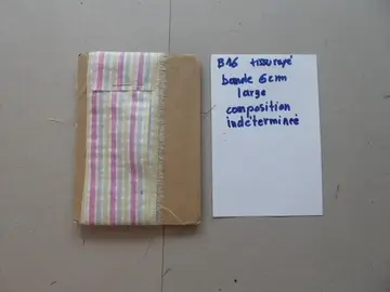 B16 tissu rayé, bande 6 cm de large Composition indéterminée