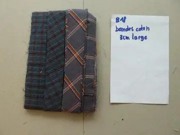 B18 Bandes de tissus coton 3 cm de large