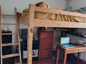 Mezzanine bois massif 2 places