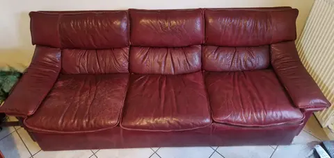 Canapé cuir Bordeaux