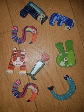 lettre bois enfant animaux