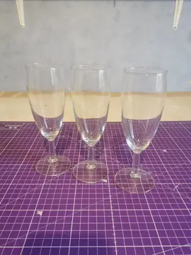 3 flûtes à champagne