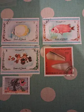 Timbres joli lot POISSONS/MER