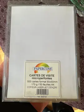 papier pour impression carte de visite