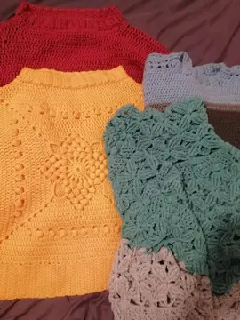 Lot pulls crochet femme T38 TM environ