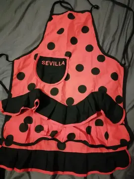 Tablier TU Espagnol Sevilla rouge