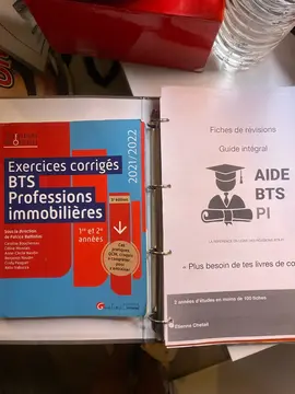 Don de cours et livre de BTS Professions Immobilières