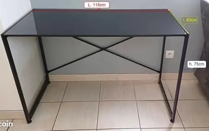 Bureau plateau verre