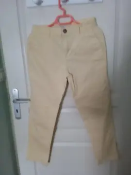 Pantalon femme taille 36 - couleur jaune pâle