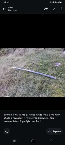 longueur de raccord PVC