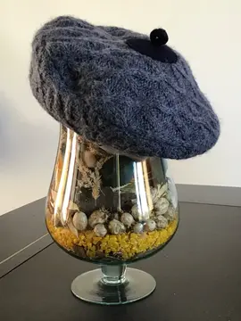 Béret femme bleu en laine pour l’hiver