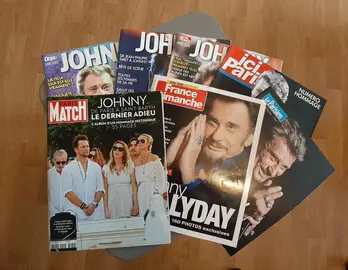Lot de magazines Johnny Hallyday