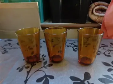 Verres orange "vintage"
