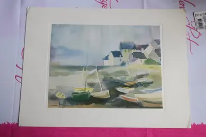 Aquarelle Etienne Lahalle « Saint-Guénolé »