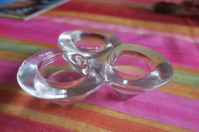 BOUGEOIR Design TRIPLE en VERRE