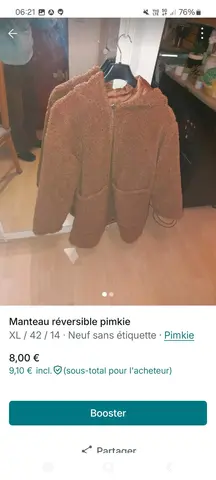 manteau réversible