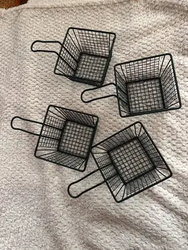 lot 4 paniers présentation pour frites culinaire