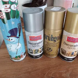 Spray doré argenté et blanc