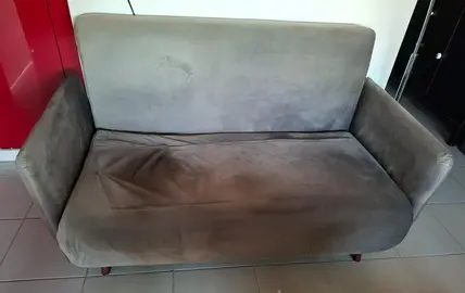 canapé convertible en velours