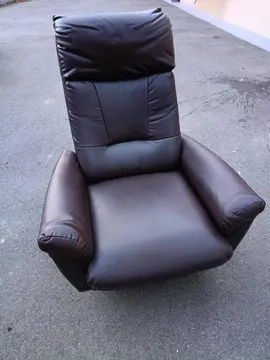 Siège simili cuir marron