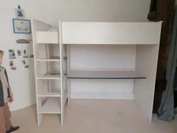 Lit mezzanine avec bureau