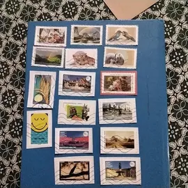 donne timbres auto-adhésif 1lot 1envoie